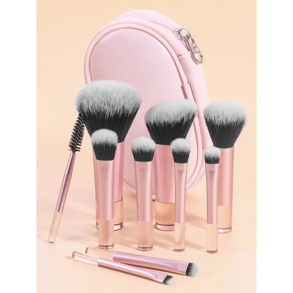 10-Piece Mini Makeup Brush Set with Pouch — 4