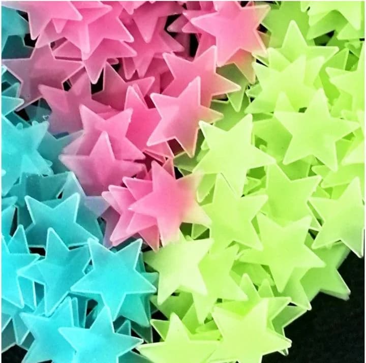 Glow-in-the-Dark Star Stickers (100 Pcs)